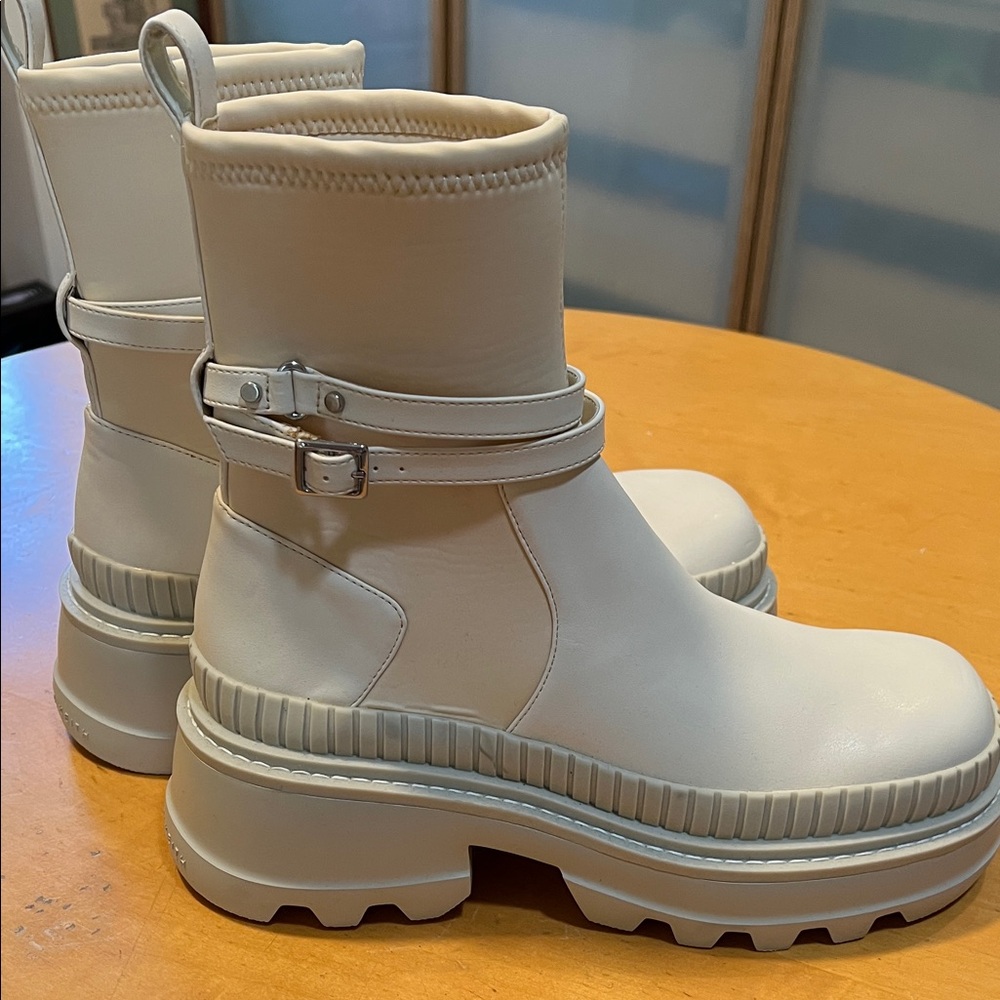 Charles Keith Slip-On Platform Ankle Boots, $109, Charles & Keith BlackPink fame